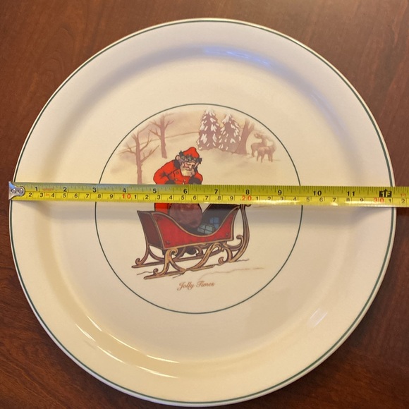 Hallmark Vintage Traditional Santa with Sleigh Platter 12” - Picture 2 of 3